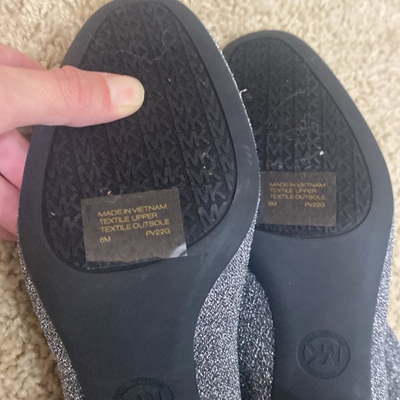 Michael kors NEW silver metallic sock boot stretch fabric heels size 6 - Picture 11 of 12